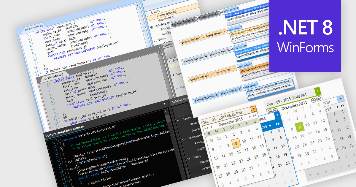 ComponentSource's tweet card. Customize your data input controls using themes to create applications with a consistent and more readable design aesthetic for data entry.