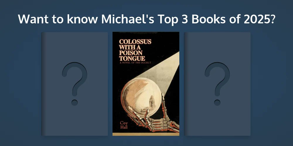 mdshotter's tweet card. Michael's top 3 reads of 2025 include Colossus with a Poison Tongue and two other amazing books. Discover what makes these books unmissable!