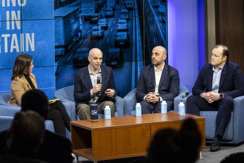 gwuengineering's tweet card. In April 2025, EMSE Prof. Caitlin Grady led Prof. John Helveston and other panelists in a discussion exploring how policy tools like tax incentives and tariffs could bolster America's clean energy...