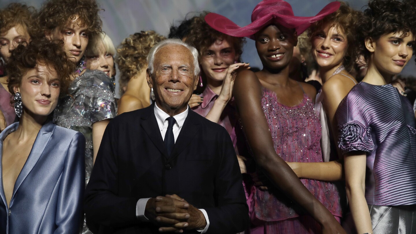 AP's tweet card. The iconic Italian designer Giorgio Armani has died at 91. Armani revolutionized Italian ready-to-wear fashion in the late 1970s with his relaxed silhouette.