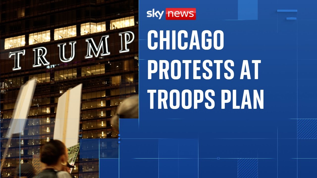 skydavidblevins's tweet card. Hundreds have marched against Donald Trump's plan to deploy the...