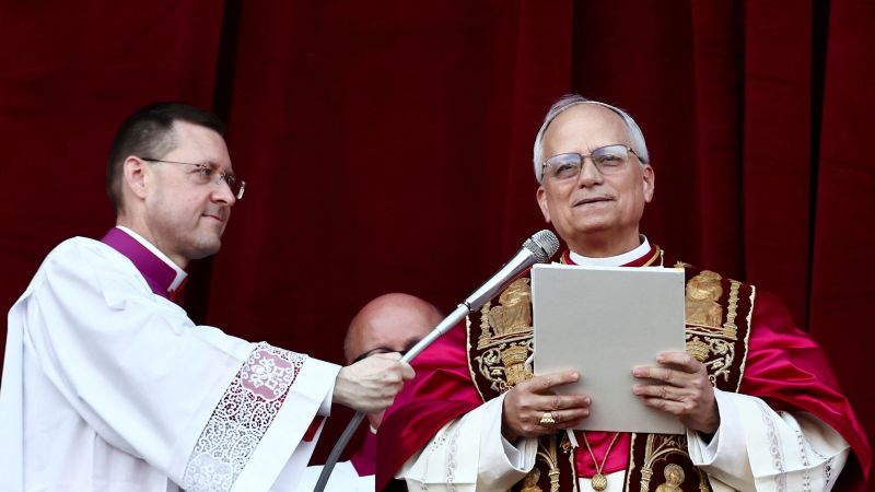 cnnbrk's tweet card. Cardinal Robert Prevost of the United States has been selected as the next pope, the first American pontiff in history.