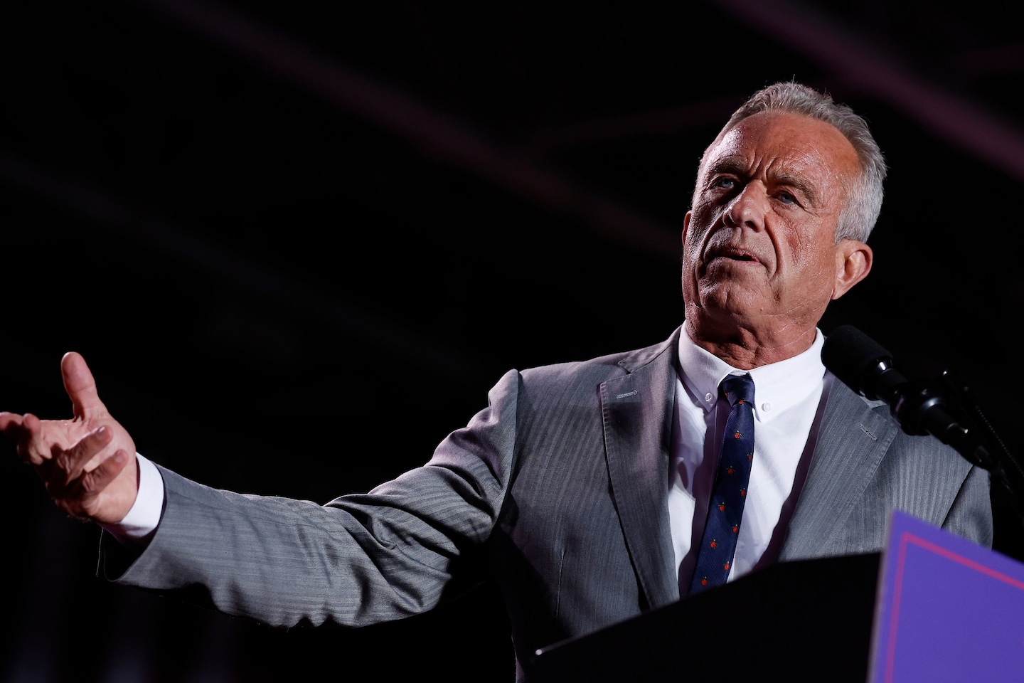 peterhaskell880's tweet card. Spasmodic dysphonia, a neurological movement disorder, affects RFK Jr.’s vocal cords, causing difficulty in speaking and a strained voice.