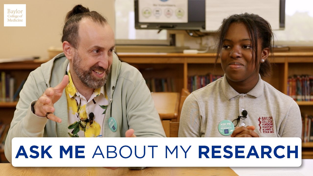 BCMFromtheLabs's tweet card. In this video, Dr. Jacob Reimer, assistant professor of neuroscience, shares with a student from BCM Biotech Academy at Ryan his work studying the brain's ability to focus.