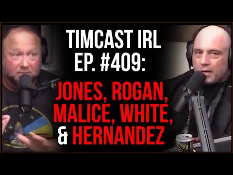 Timcast's tweet card. Timcast IRL - Joe Rogan, Alex Jones, Blaire White, Michael Malice &...