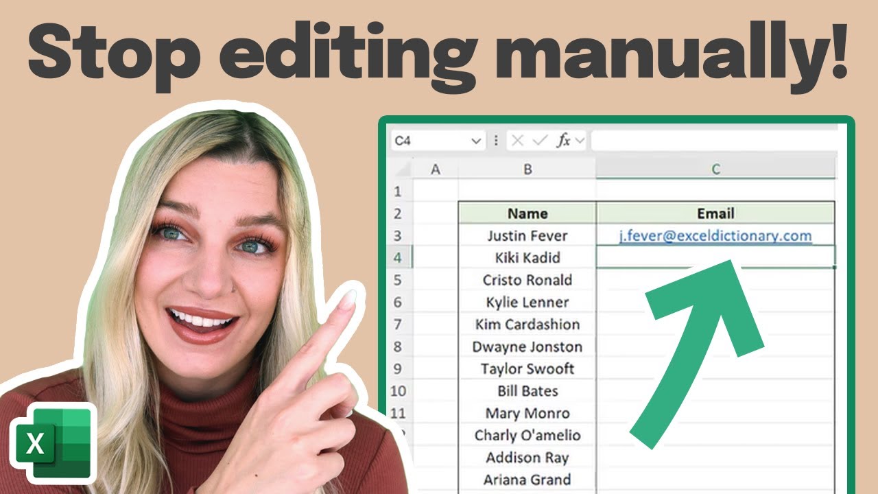 exceldictionary's tweet card. 5 Flash Fill hacks that will save you HUNDREDS of hours of work
