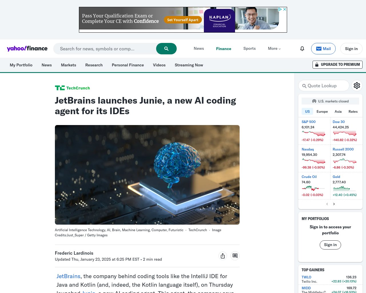 managetech_inc's tweet card. JetBrainsが新しいAIコーディングエージェントJunieを発表 Junieは既存プロジェクトの文脈を理