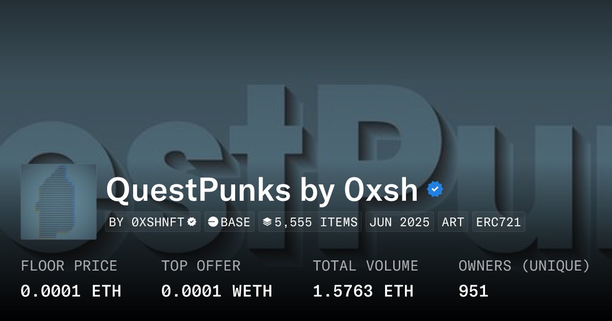glintdotcro's tweet card. QuestPunks