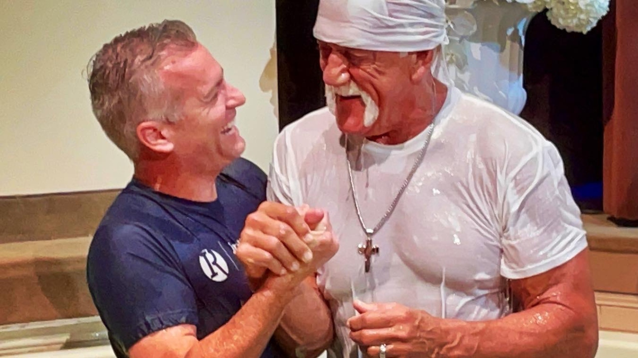 Reince's tweet card. WWE legend Hulk Hogan publicly professed his faith in Christ and was baptized this week in Florida. "I am one with God," he said in April.