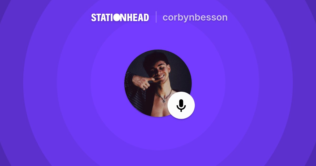 corbynhq's tweet card. Join me on corbynbesson, ON AIR LIVE, Oct 3 @ 6:00 PM PT, on Stationhead