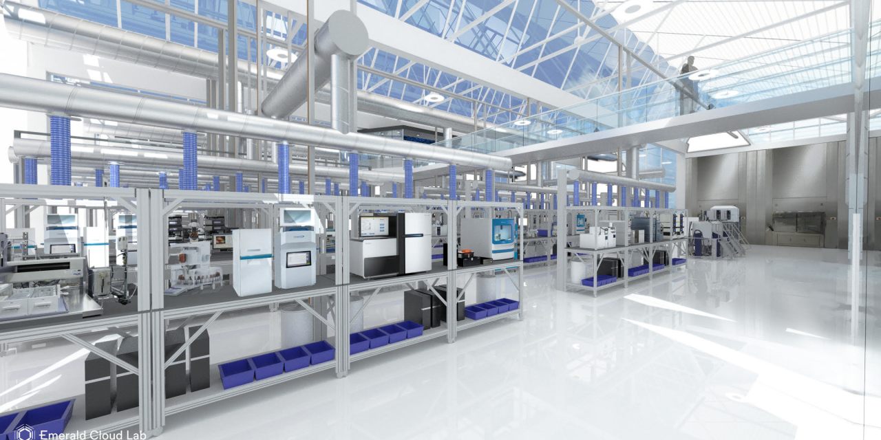 WSJProAI's tweet card. The university is partnering with startup Emerald Cloud Lab to build a facility that will use robotics and AI to take some of the drudgework out of scientific research.