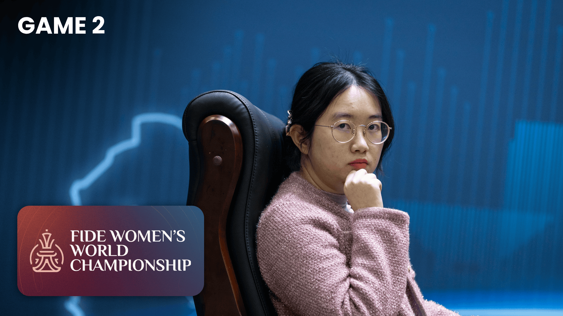 chess24com's tweet card. GM Tan Zhongyi has taken a 1.5-0.5 lead in the 2025 FIDE Women's World Championship after World Champion GM Ju Wenjun collapsed in a rook endgame that seemed headed for an inevitable draw.