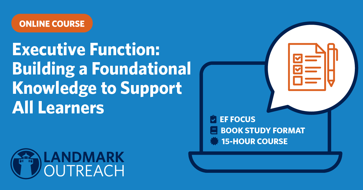 LMKOutreach's tweet card. Online professional development for educators. Explore executive function and build foundational knowledge to support all learners. 15-hour executive function course.