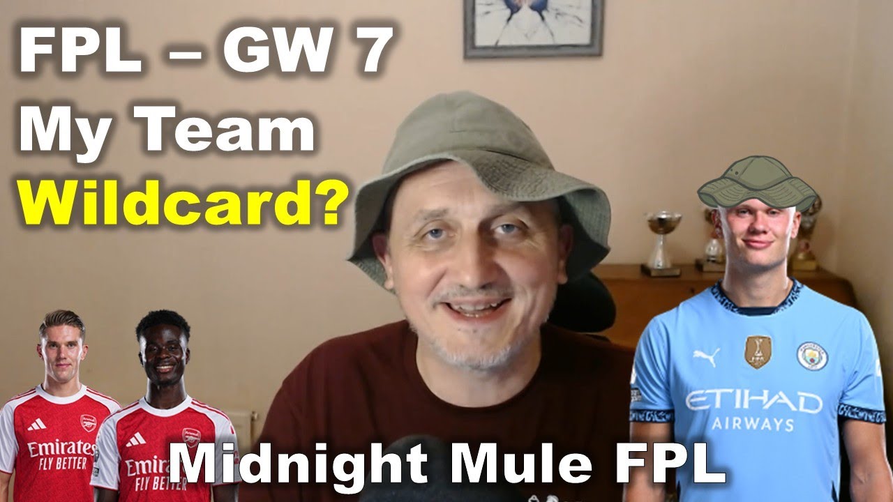 MidnightMuleFPL's tweet card. FPL Gameweek 7 - My Team and My Transfers - Maybe Wildcard ..?