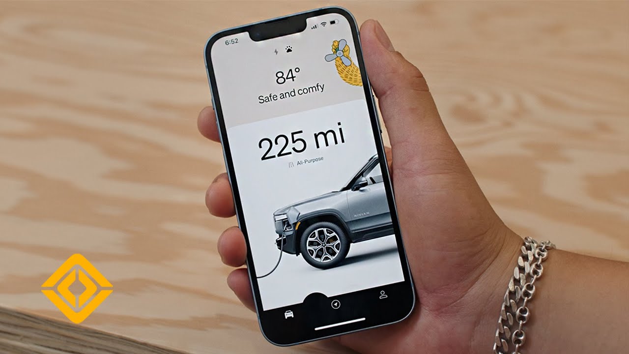 Rivian's tweet card. Get to know Mobile App 2.0 | R1T & R1S | Rivian