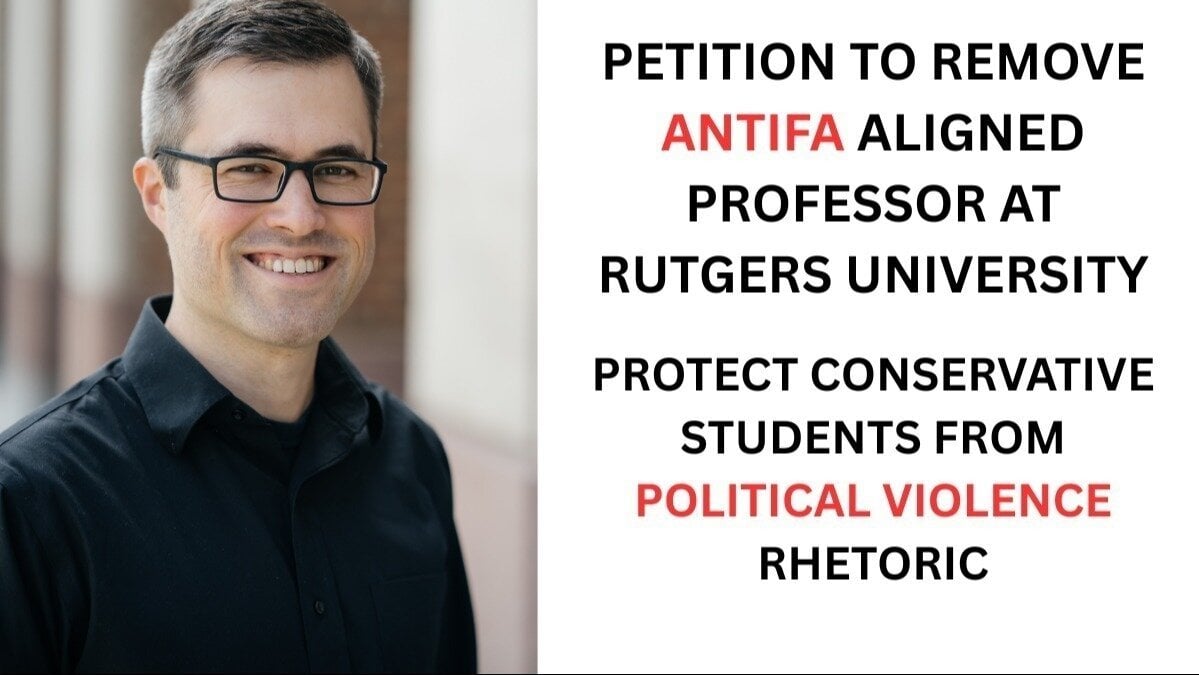 MrAndyNgo's tweet card. Remove Antifa financier & Professor, Mark bray from Rutgers University