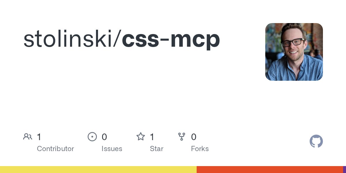 stolinski's tweet card. Contribute to stolinski/css-mcp development by creating an account on GitHub.