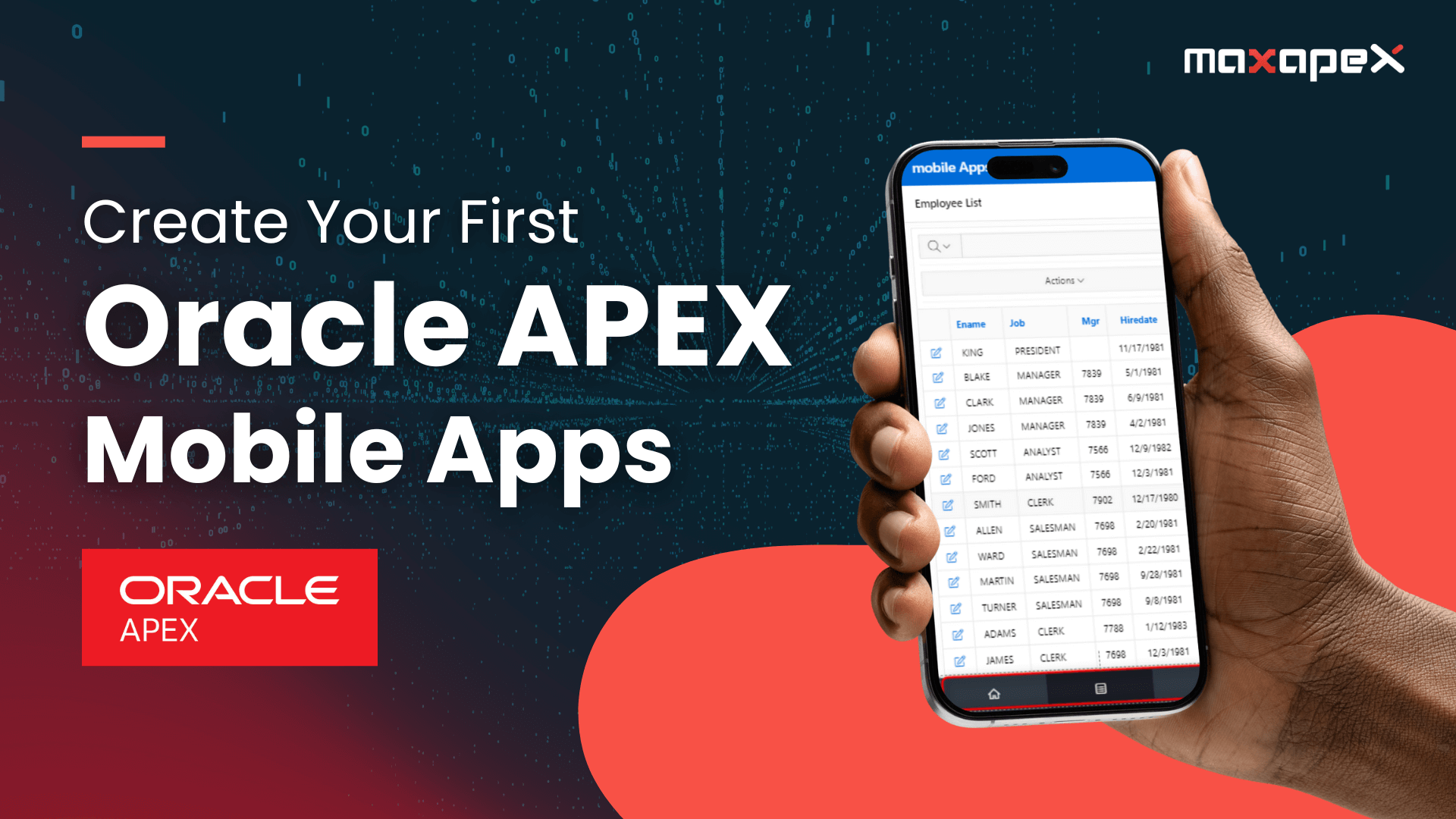 MaxApexHosting's tweet card. Learn how to create your first Oracle APEX Mobile Apps with a step-by-step guide. Perfect for beginners looking to build apps easily.