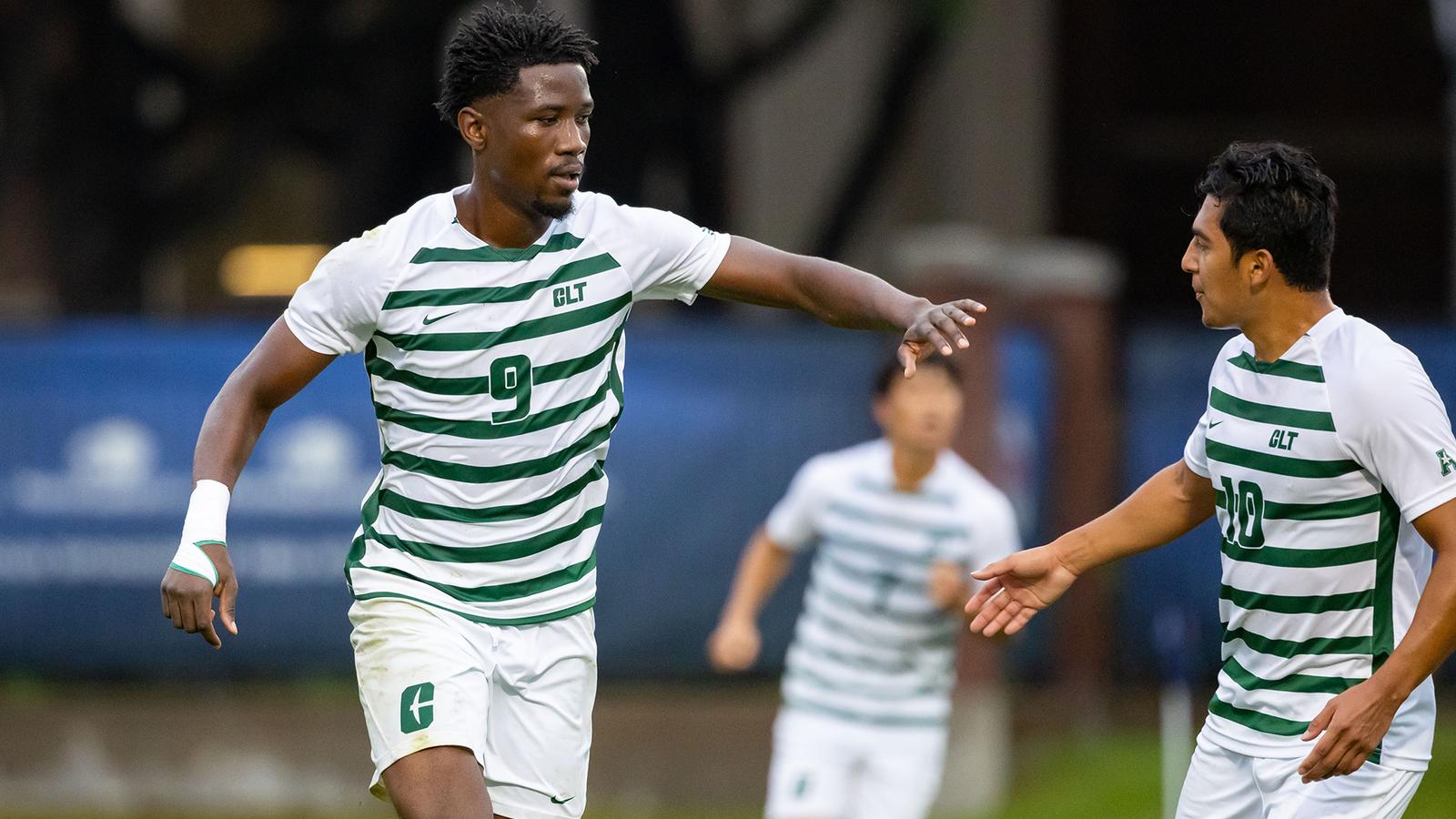 CharlotteMSoc's tweet card. DALLAS, Texas – Brigham Larsen answered 76 seconds after Florida Atlantic's equalizer to retake the lead for No. 2 seeded Charlotte Men's Soccer en route to ...