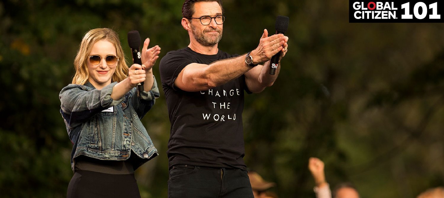 GlblCtzn's tweet card. From Hugh Jackman to Rachel Brosnahan, our Ambassadors and Advocates for Change are using their voices to end extreme poverty.