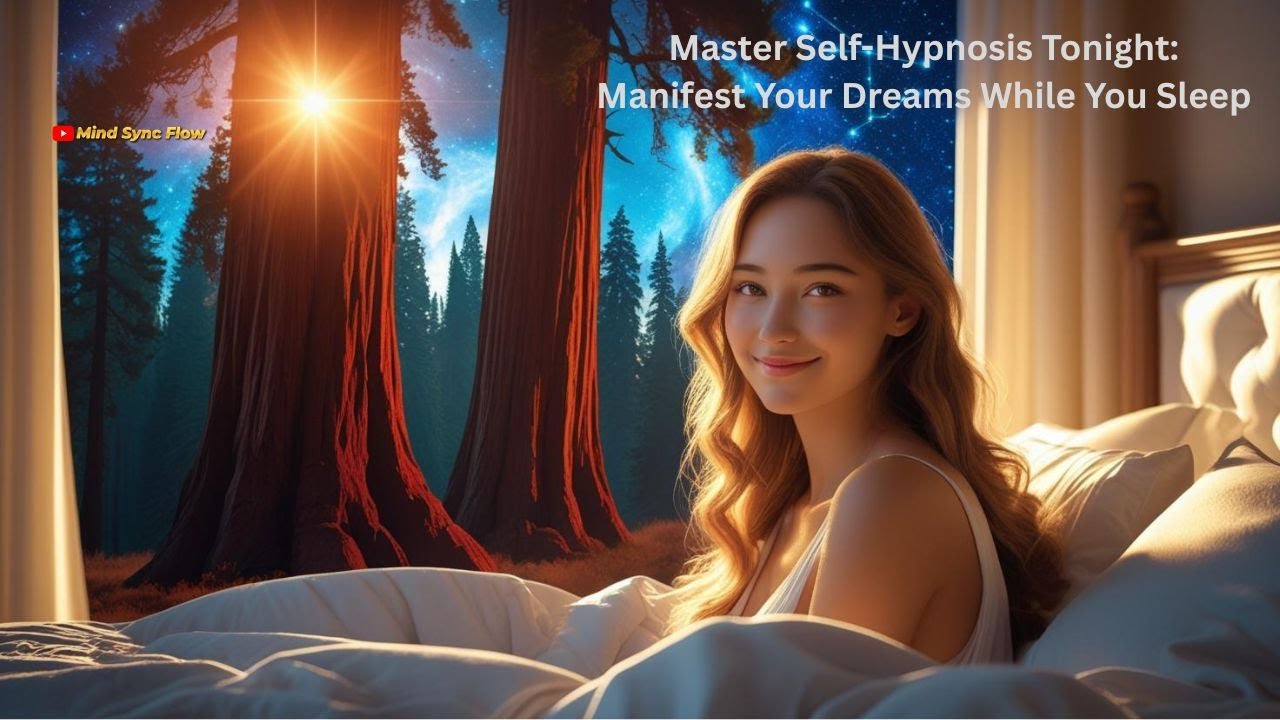 MindSyncFlow's tweet card. Master Self-Hypnosis Tonight: Manifest Your Dreams While You Sleep