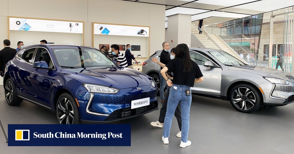 SCMPTech's tweet card. Huawei’s head of smart cars Richard Yu said during a forum that the company is having trouble finding partners amid competition at home and sanctions abroad.