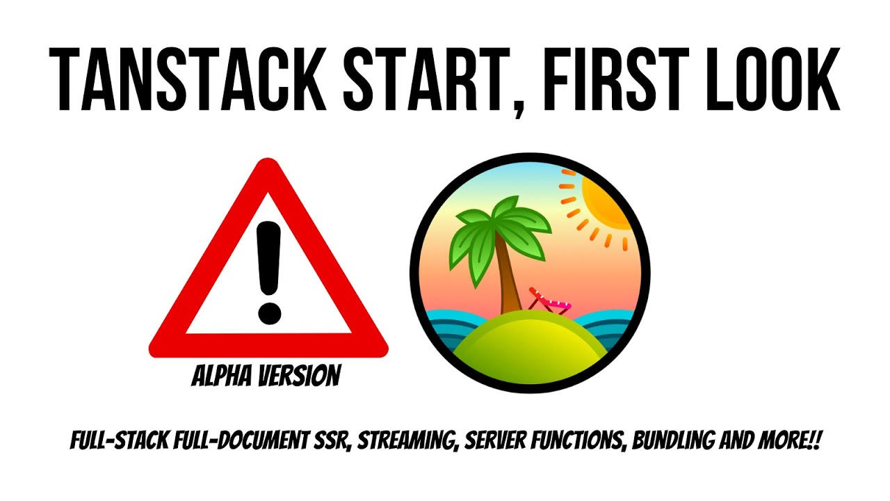 aaronksaunders's tweet card. First look at the Alpha Version of Tanstack Start, Learn Along With Me