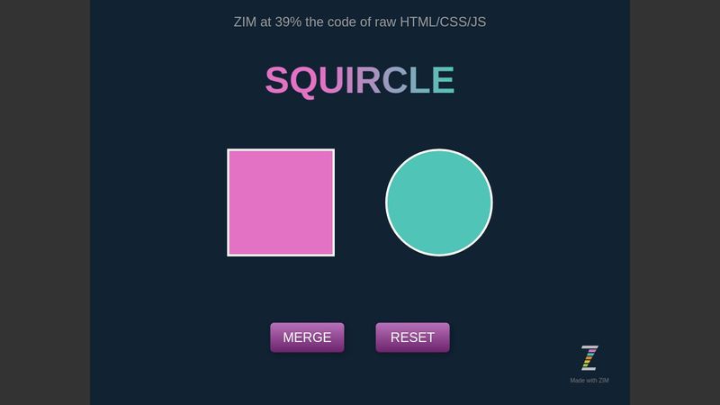 Dr_Abstract's tweet card. Here we add a Squircle CodePen Challenge! That has the ZIM Canvas Framework at 39% the code compared to raw HTML/CSS and JS of the nicely coded https...