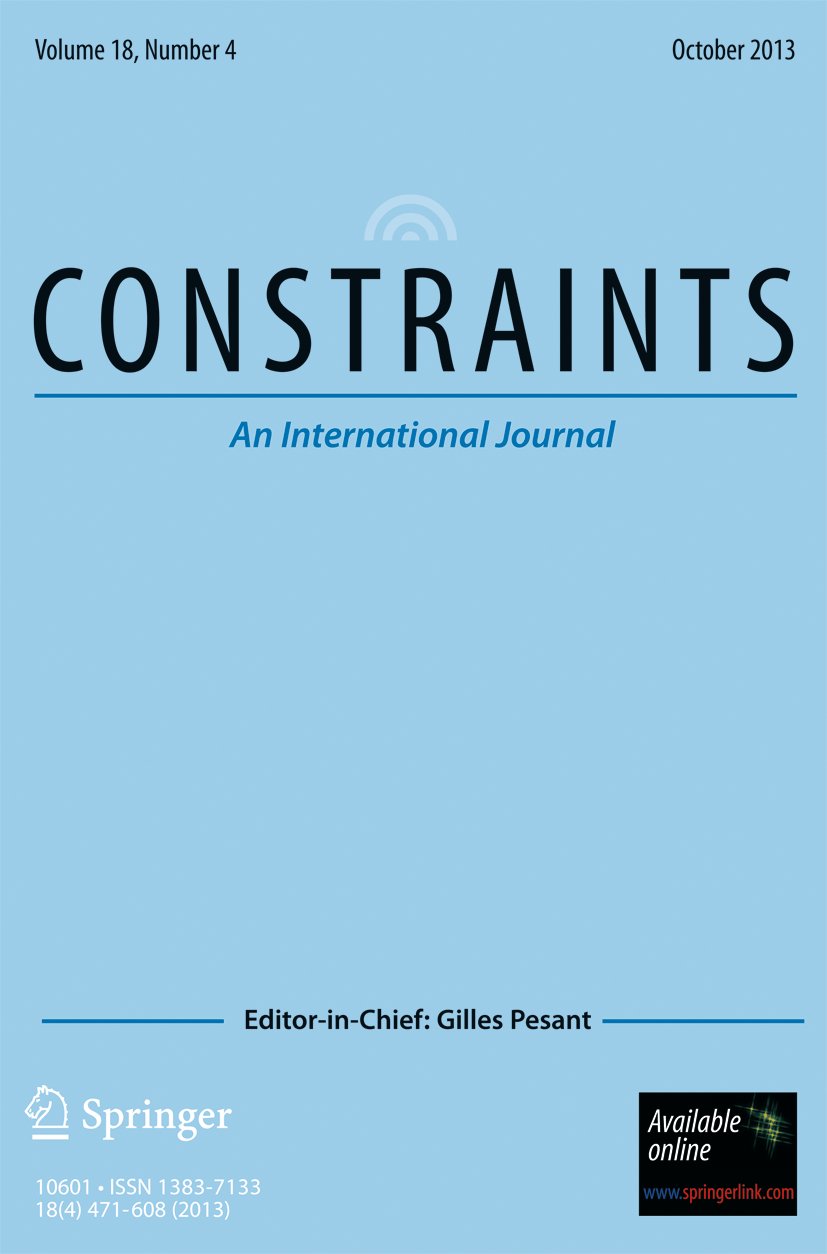 constraints_cp's tweet card. Constraints - We present an overview of the integration of constraint programming (CP) and operations research (OR) to solve combinatorial optimization problems. We interpret CP and OR as relying...