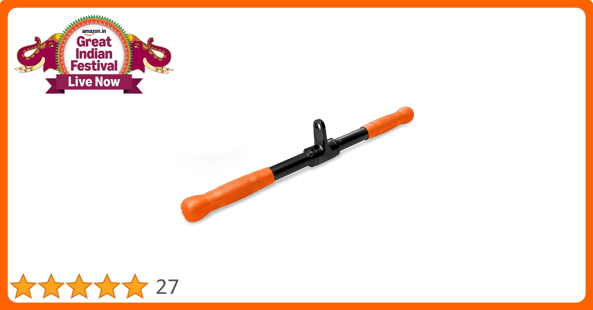 DealsinIND's tweet card. Features: Pro-Quality Steel, Maximum Durability, Revolving Swivel for Constant, Fluid Motion, Black Chrome Plating, Clean Outlook, Fit Well in the Palm, Designed for all Cable Systems, Anti-Slip...