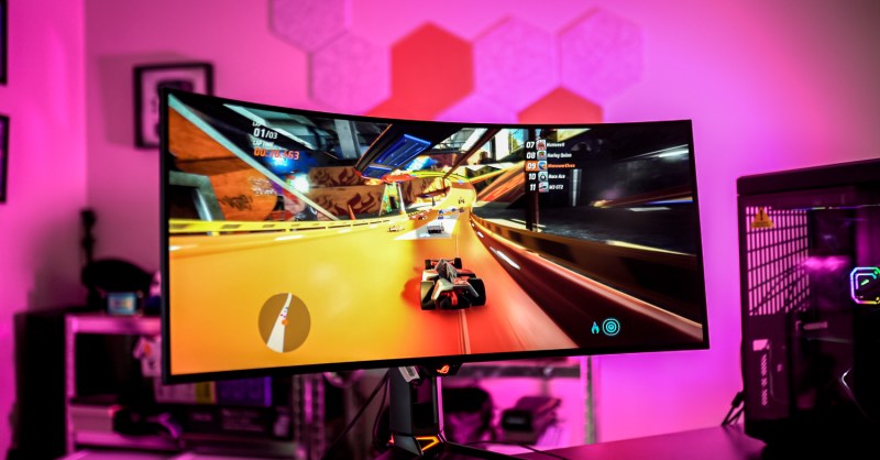 drund's tweet card. Asus' first ultrawide OLED put out the highest brightness we've ever seen out of an OLED monitor, but it's just a little too expensive.