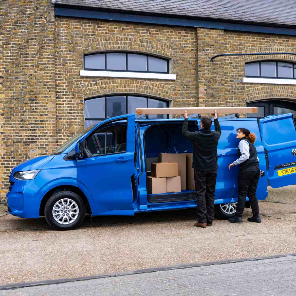 TheDriven_io's tweet card. Volkswagen announces arrival of new electric Transporter van in Australia, tapping into market for last mile deliveries and “van life.”