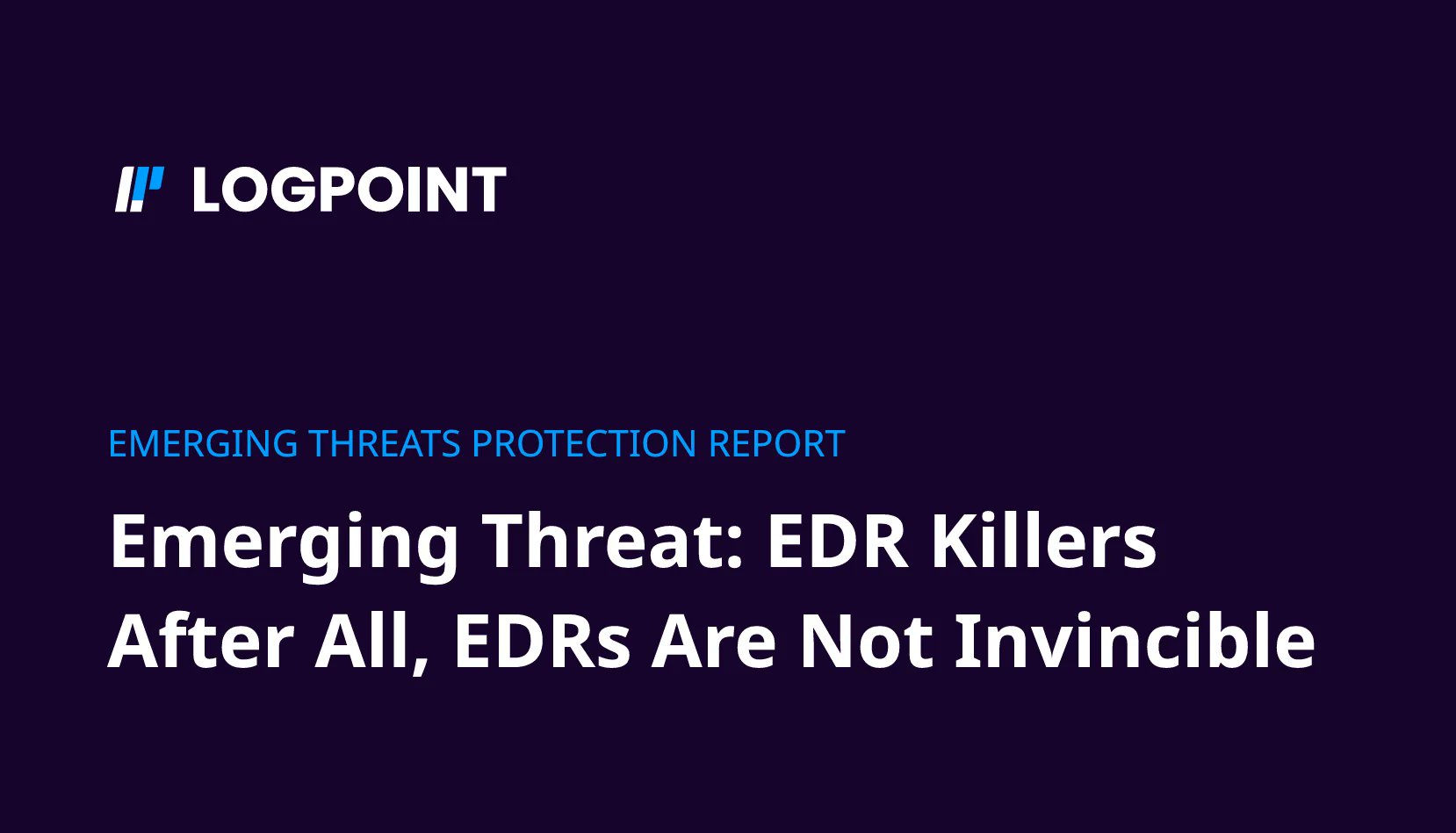 JjungJakob's tweet card. EDR-Killer bedrohen Unternehmen, erklären Bibek Thapa Magar und Ujwal Thapa, Security Researcher bei Logpoint.
