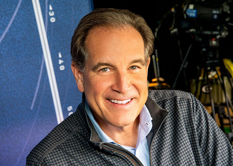 GolfDigestME's tweet card. Earlier this year, Jim Nantz shared the incredible reason why he has an old public phone hanging on the wall of his office in Pebble Beach...