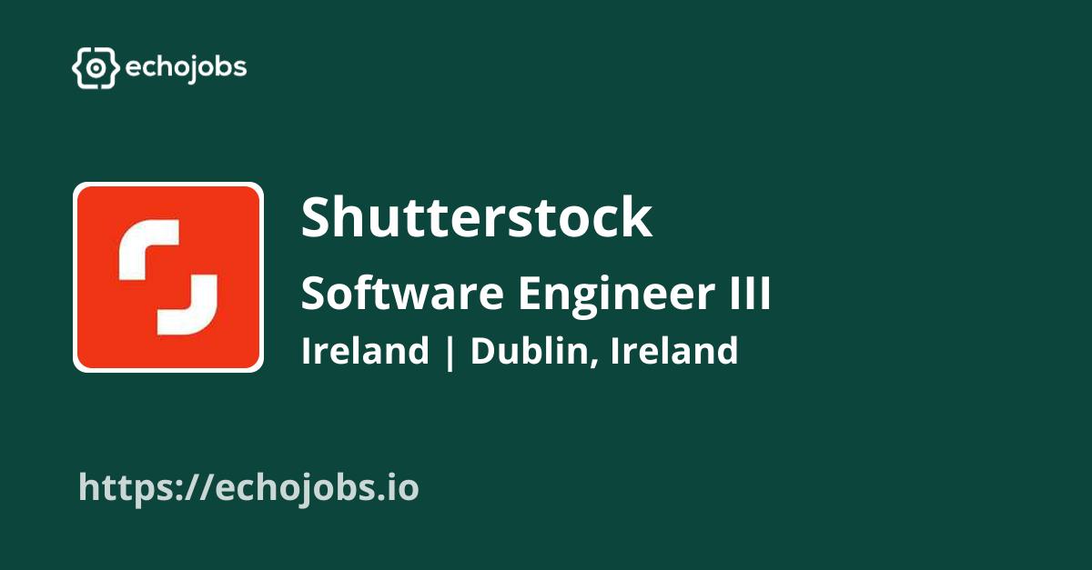 echojobs__io's tweet card. Shutterstock is hiring Software Engineer III – TurboSquid/3D. Skills wanted: GraphQL, AWS, Kubernetes, PostgreSQL, MySQL, CSS, API, Docker, Kafka, Ruby, Git, TypeScript. Work locations: Ireland,...
