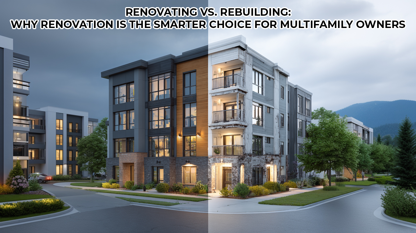 ThinkConService's tweet card. Discover why renovating is often smarter than rebuilding for multifamily owners. Learn how upgrades can boost value, cut costs, and deliver faster ROI with minimal disruption.