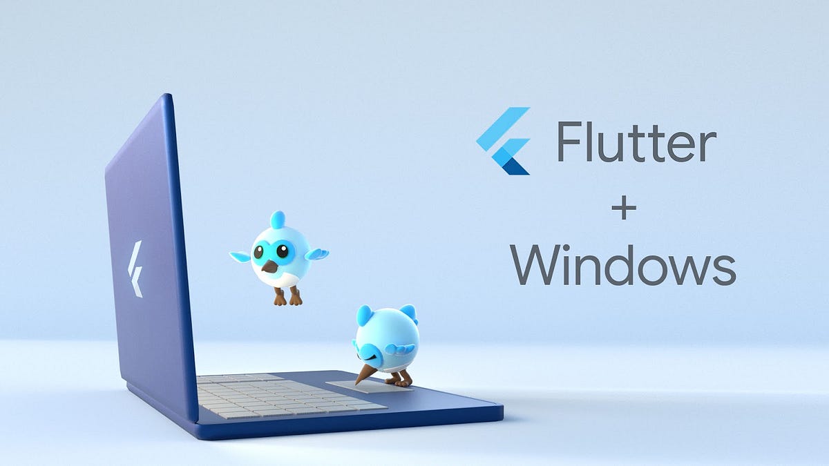 FlutterDev's tweet card. Build high-quality Windows apps that also run on mobile and web