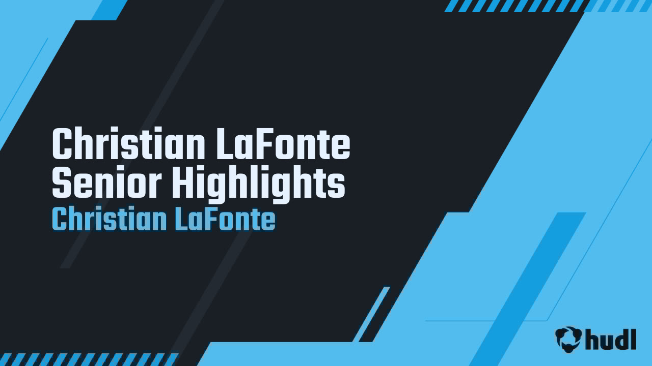 ChristianL26173's tweet card. Christian LaFonte Senior Highlights
