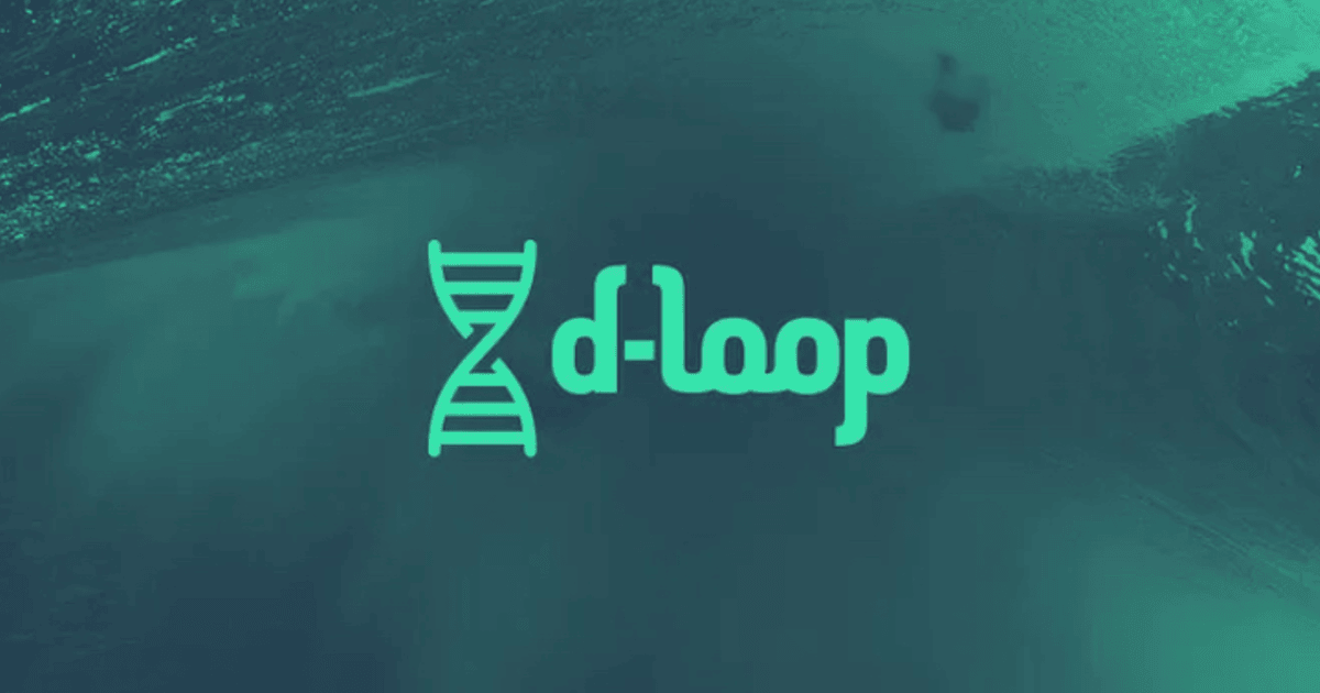 dloopDAO's tweet card. d-loop is a decentralized digital currency optimized by AI, governed by community, backed by real assets