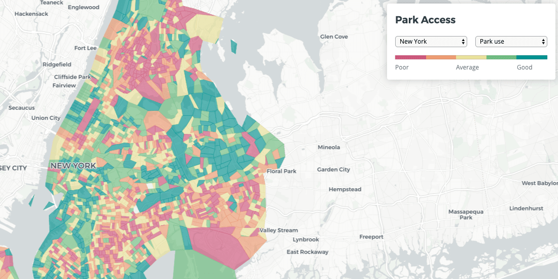 CARTO's tweet card. Learn how cities can use spatial modeling to more accurately assess park use to inform planning and facilities decisions
