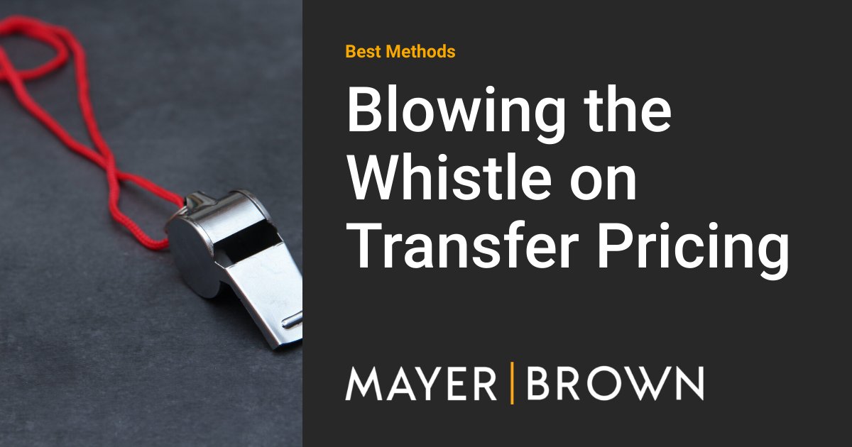 BestMethodsBlog's tweet card. In a recent case, Villa-Arce v. Commissioner,[1] a whistleblower sent information to the IRS that he believed showed that the company was using improper transfer pricing practices and taking unjust...