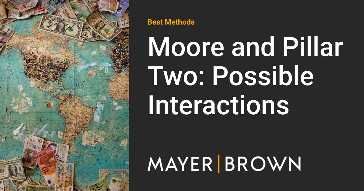 BestMethodsBlog's tweet card. In Moore v. U.S., Mr. and Mrs. Moore challenge the constitutionality of the transition tax under § 965. The Moores ask the Supreme Court to reaffirm a realization requirement for income taxable under...