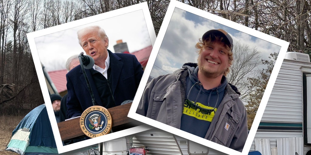 FoxNews's tweet card. North Carolina locals who survived Hurricane Helene in September but suffered massive losses from the storm share their thoughts on President Donald Trump's visit.