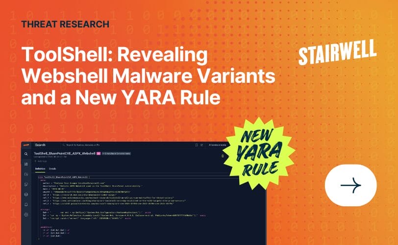 EvaMalware's tweet card. ToolShell: Revealing Webshell Malware Variants and a New YARA Rule — Stairwell
