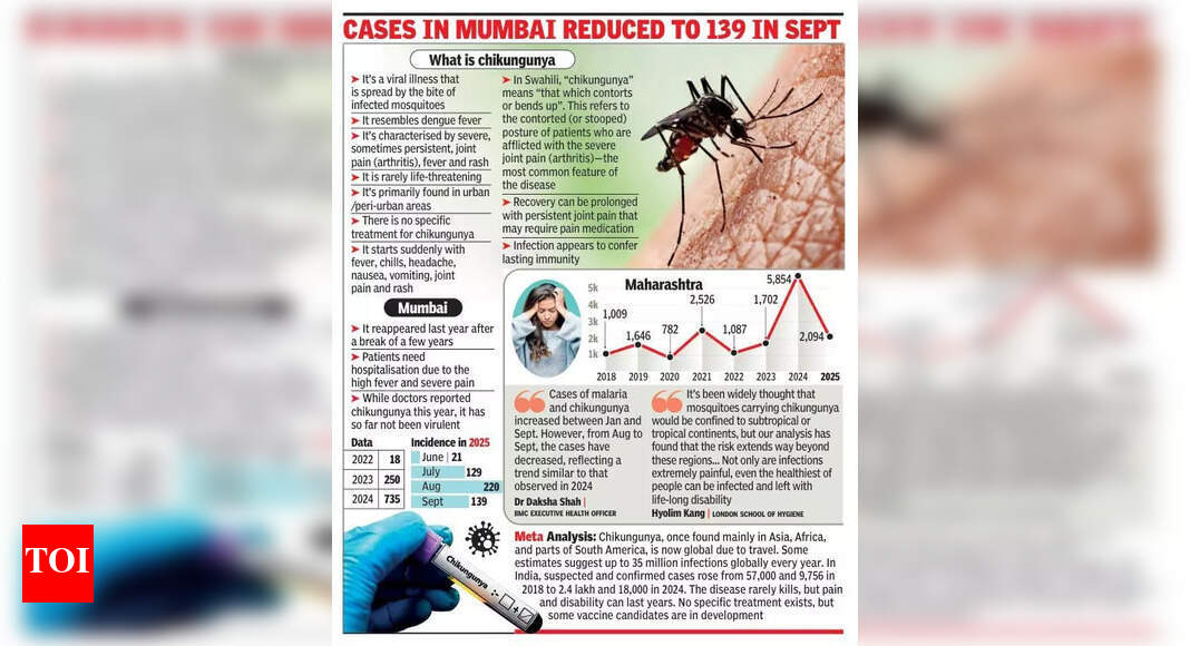 LSHTM's tweet card. Mumbai: BMC health officials on Wednesday reported that cases of chikungunya, a viral infection characterised by severe pain, declined in Sept after r.