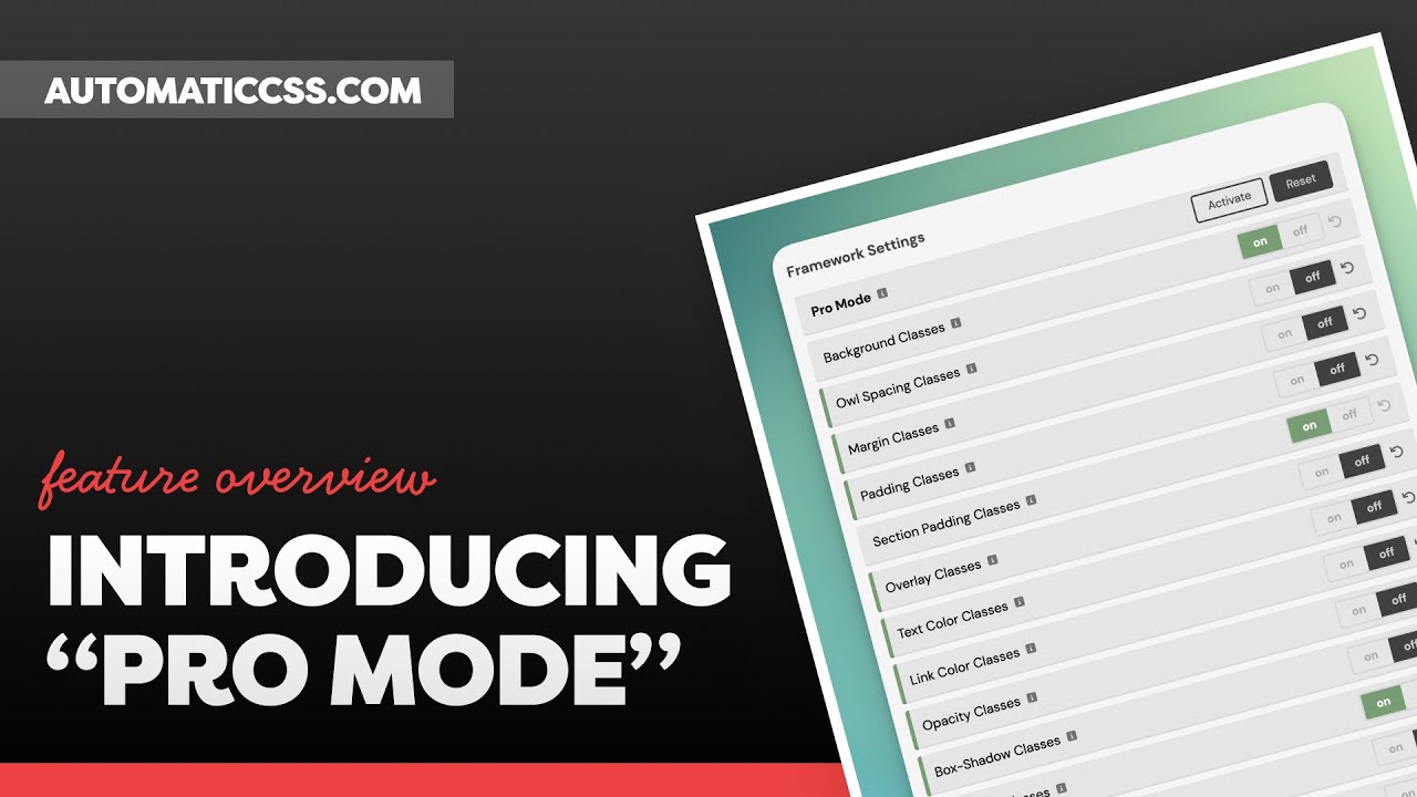 AutomaticCSS's tweet card. ACSS 2.3: Introducing "Pro Mode"