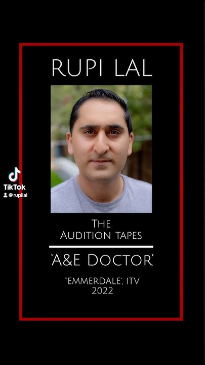 RupiLal's tweet card. RUPI LAL, The #AuditionTapes, ‘A&E Doctor’ #Emmerdale 2022