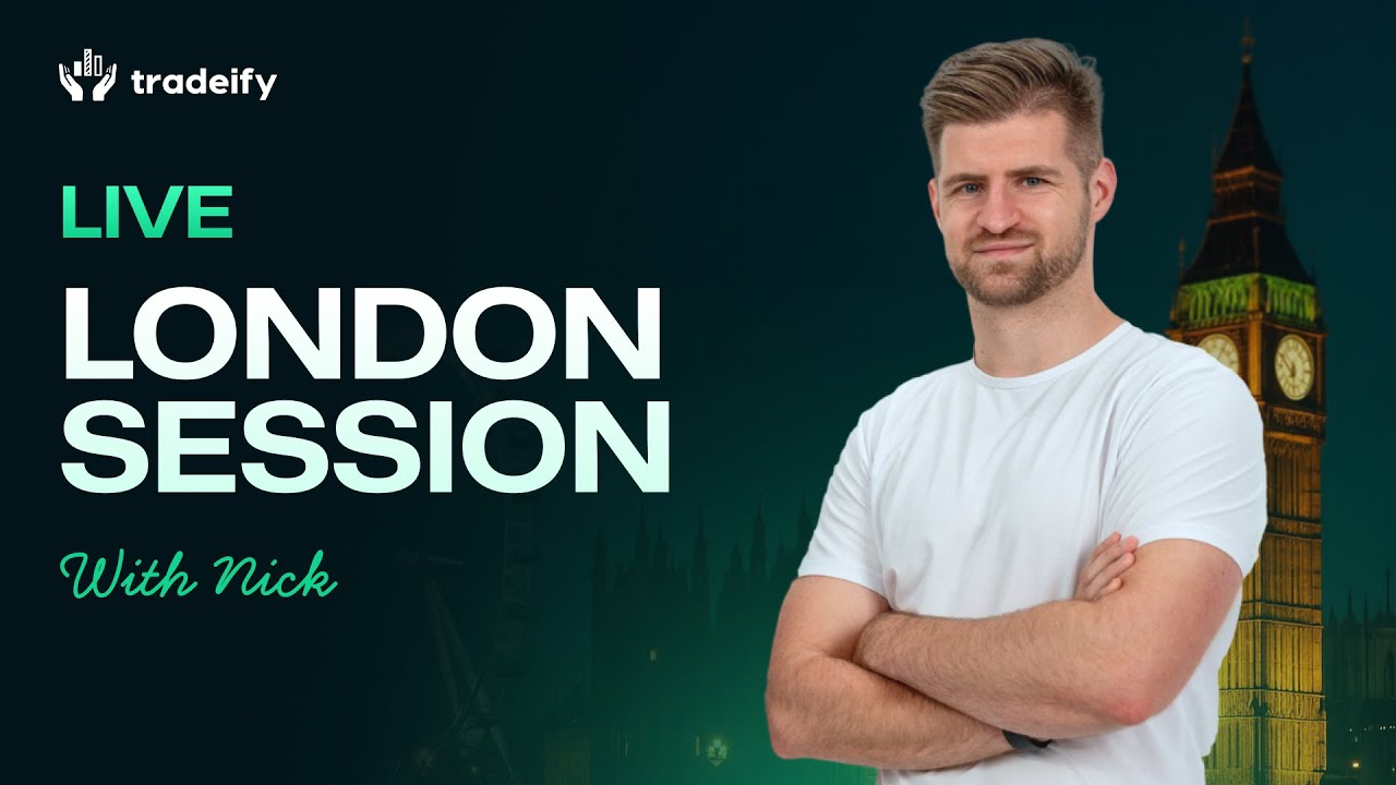 Tradeify's tweet card. LIVE Futures Trading | London Open with Nick | 10/10