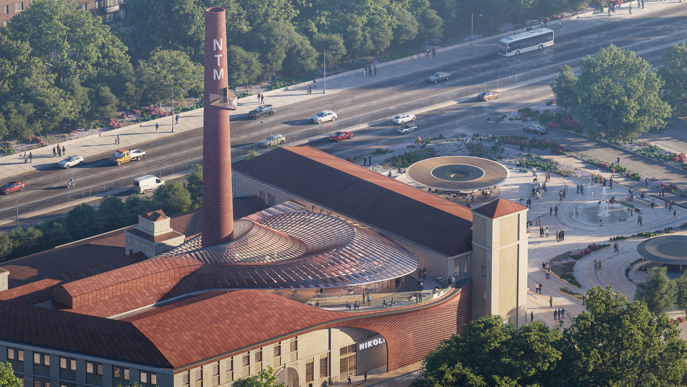 segment_im's tweet card. Zaha Hadid Architects and Bureau Cube Partners are set to transform a paper mill in Belgrade, Serbia, into the Nikola Tesla Museum.