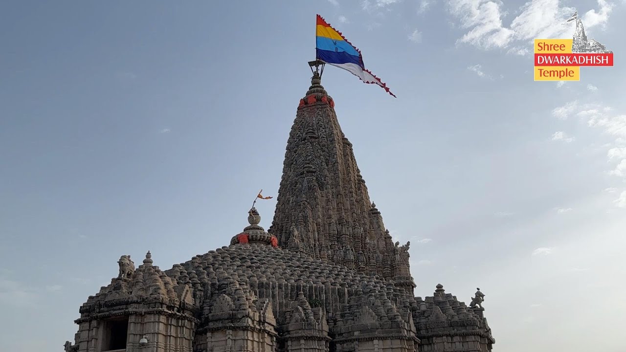 DwarkaOfficial's tweet card. Dwarkadhish Temple Dhwaja Arohan Dt.10/10/2025